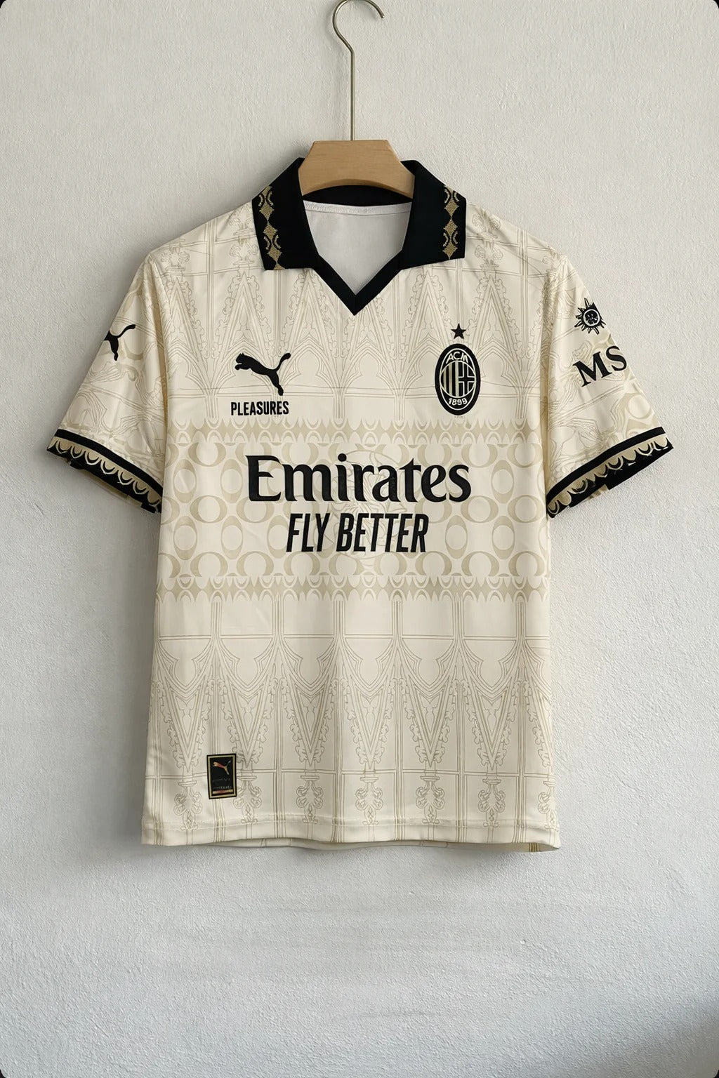 AC MILAN x PLEASURES FOURTH JERSEY COLLAR EMBROIDERY MALDINI