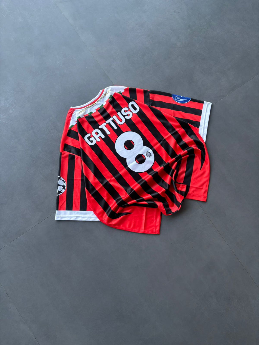 AC MILAN 2011 - 2012 HOME JERSEY FIVE SLEEVE EMBROIDERY PREMIUM GATTUSO