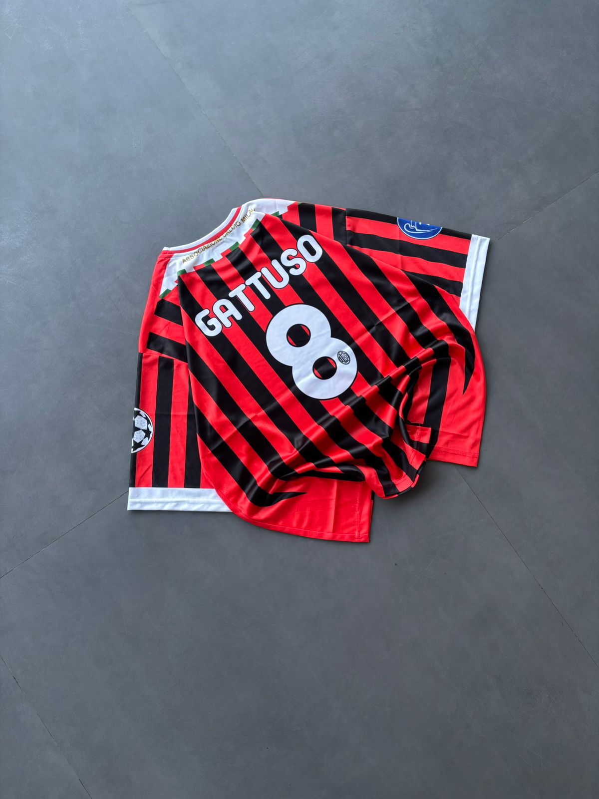 AC MILAN 2011 - 2012 HOME JERSEY FIVE SLEEVE EMBROIDERY PREMIUM GATTUSO