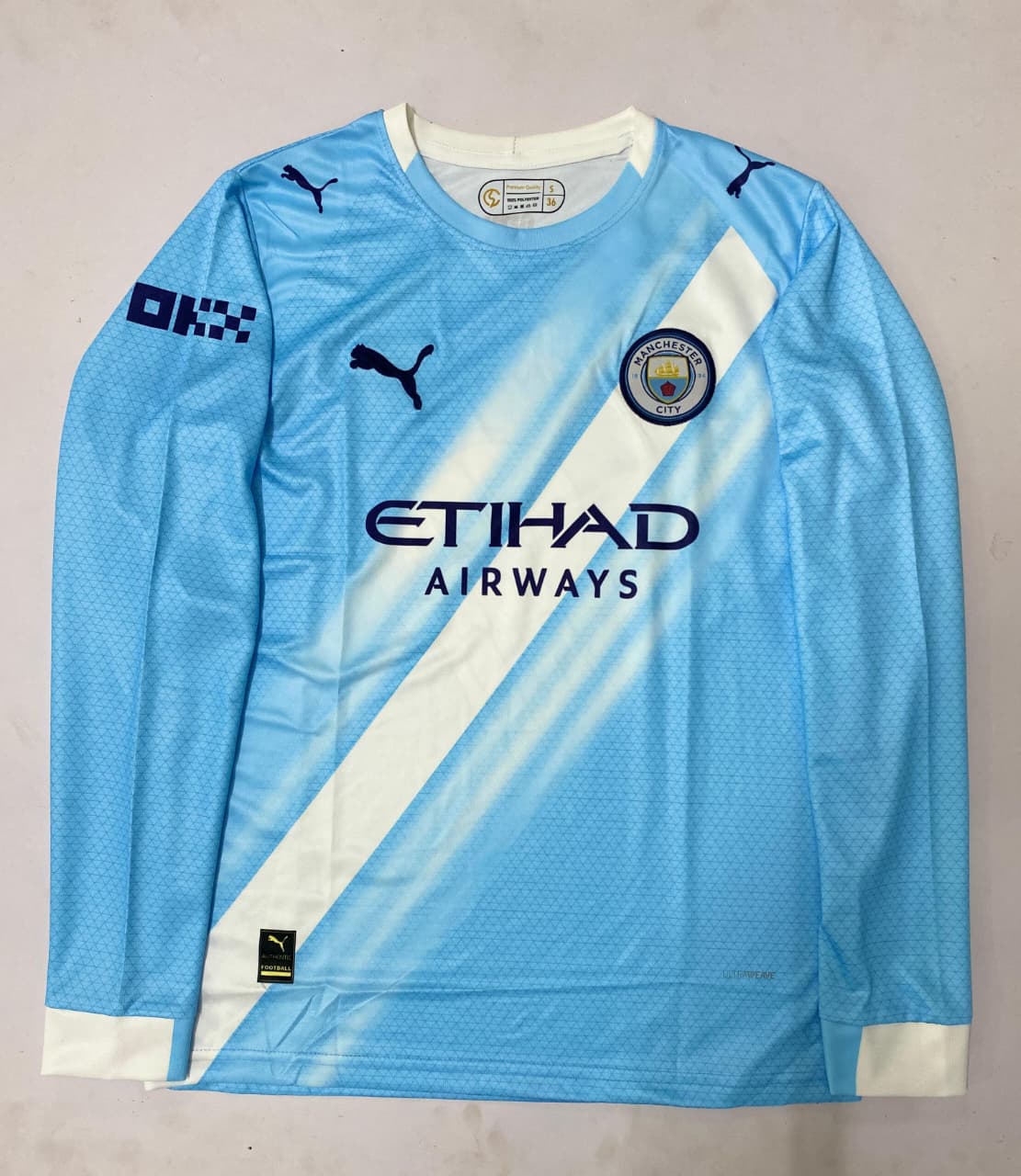 MANCHESTER CITY 2025 - 2026 FULL SLEEVE EMBROIDERY HOME JERSEY HAALAND