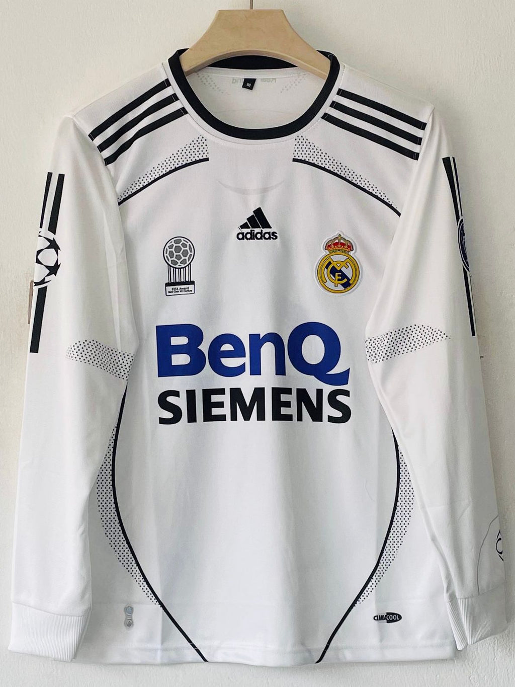 REAL MADRID 2006 - 2007 FULL SLEEVE EMBROIDERY HOME JERSEY BECKHAM