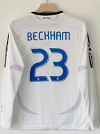 REAL MADRID 2006 - 2007 FULL SLEEVE EMBROIDERY HOME JERSEY BECKHAM