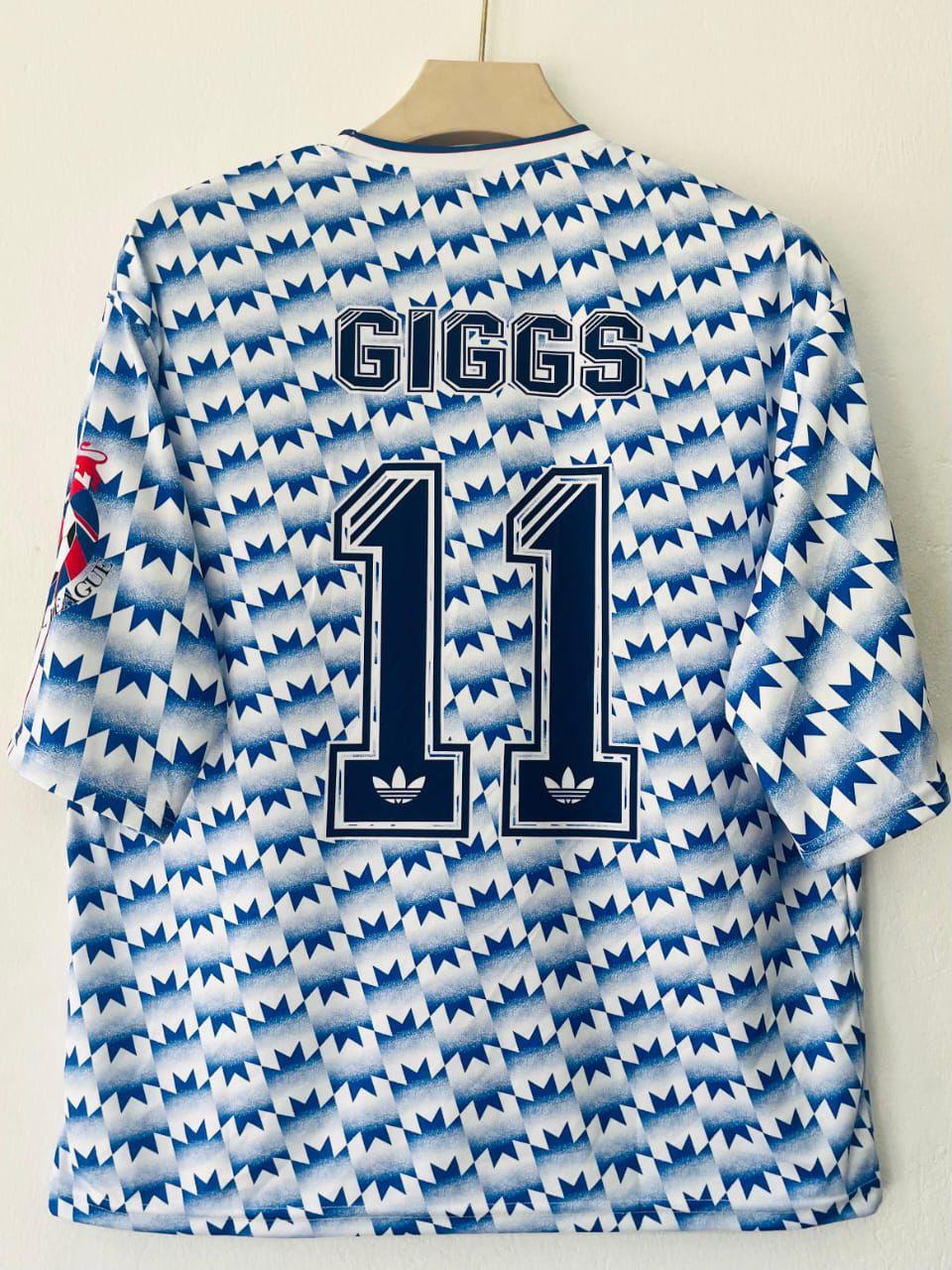 MANCHESTER UNITED 1990 - 1992 FIVE SLEEVE AWAY JERSEY GIGGS