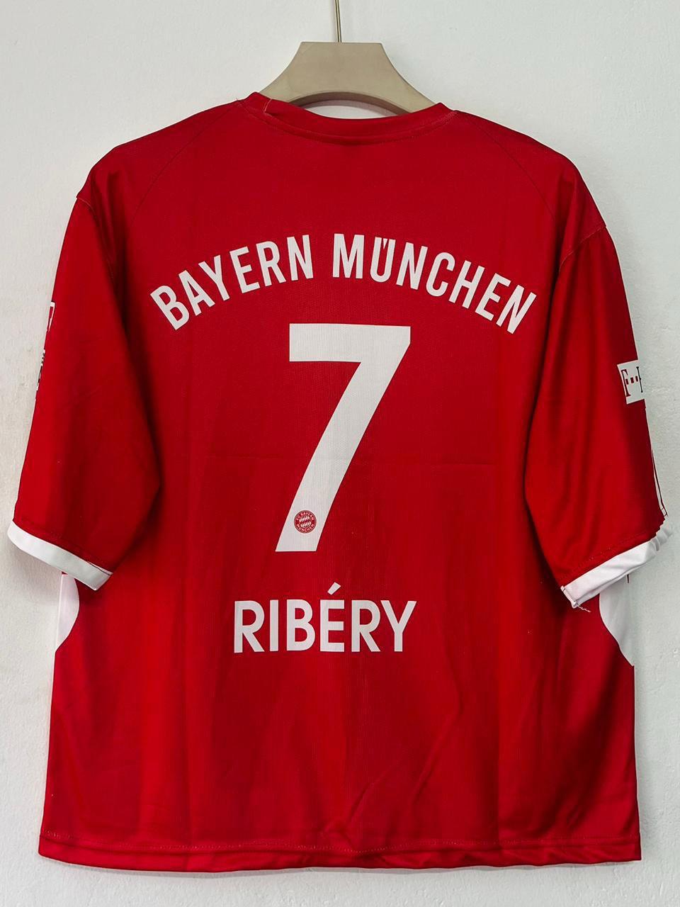 BAYERN MUNICH 2007 - 2009 FIVE SLEEVE HOME JERSEY RIBERY