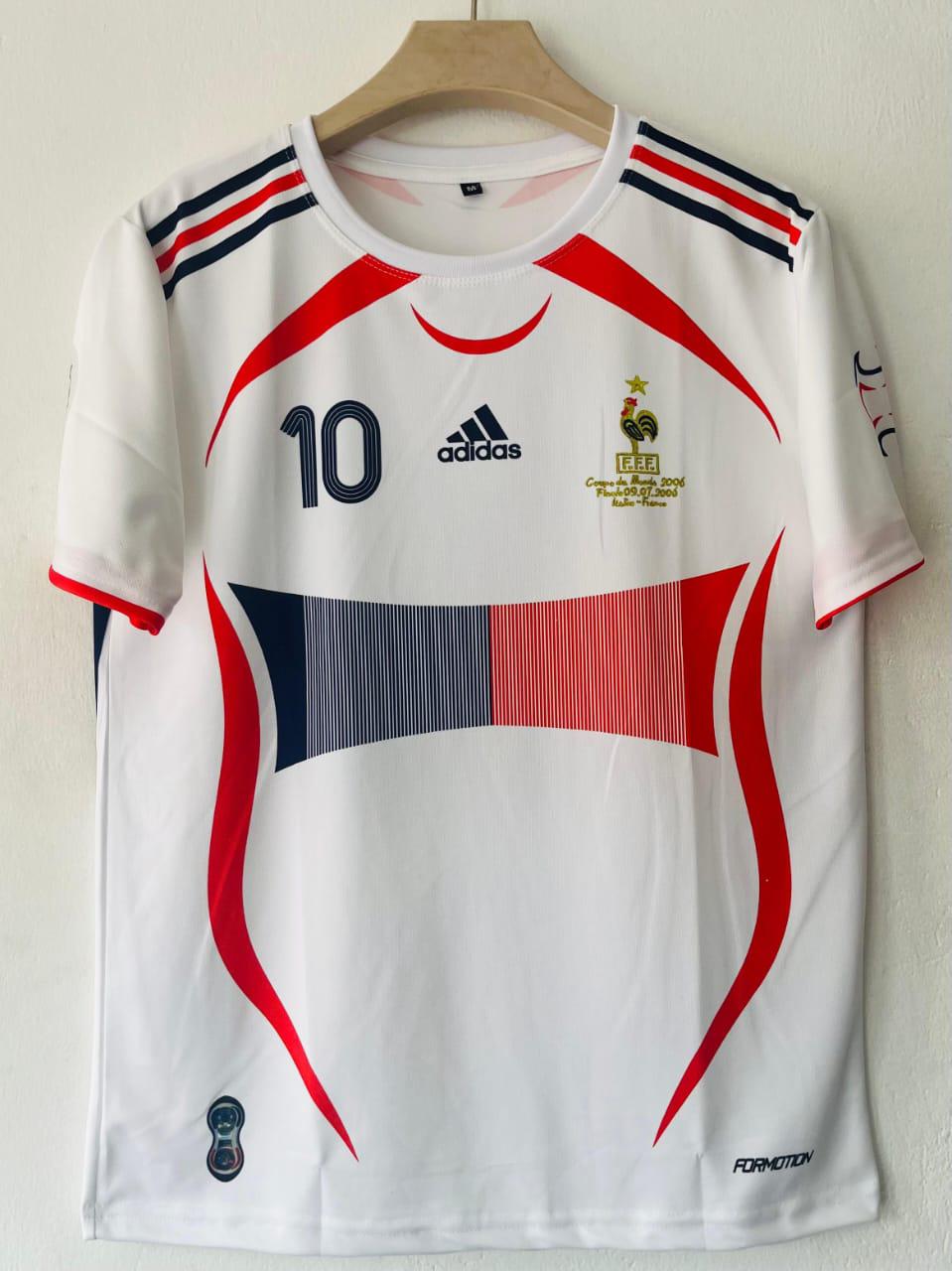 FRANCE 2006 WORLD CUP AWAY JERSEY ZIDANE