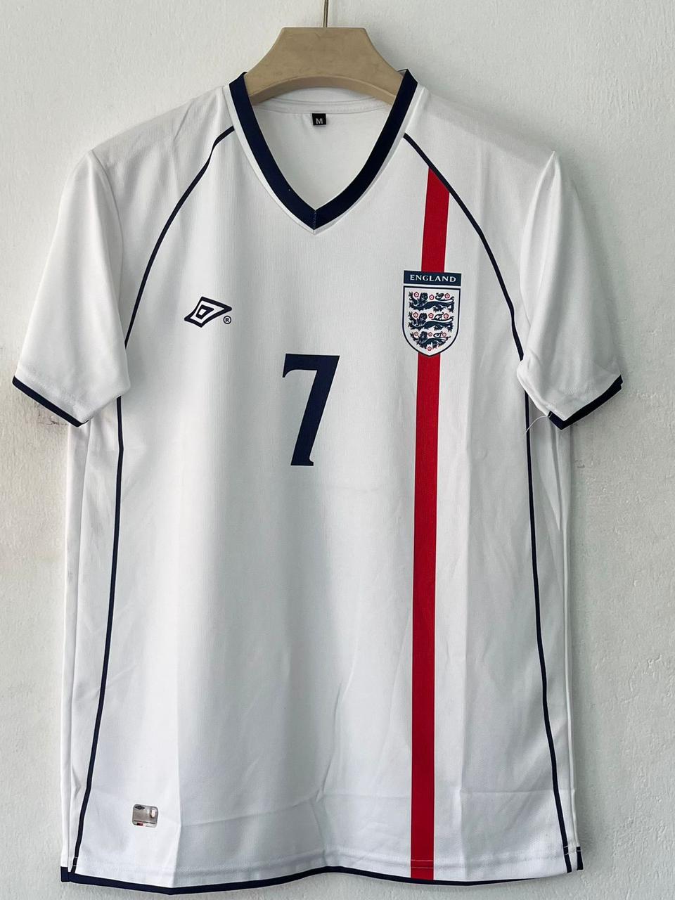 ENGLAND  2001 - 2003 HOME JERSEY BECKHAM