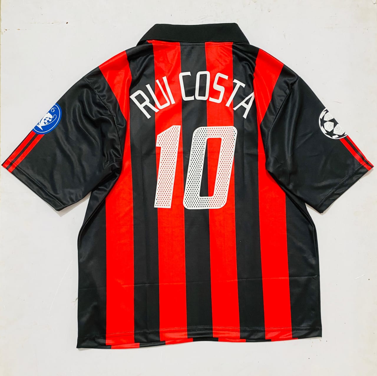 AC MILAN 2003 - 2004 FIVE SLEEVE EMBROIDERY HOME JERSEY