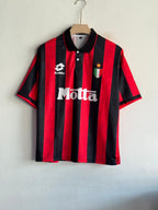 AC MILAN 1993-94 HOME KIT GULLIT FIVESLEEVE POLO