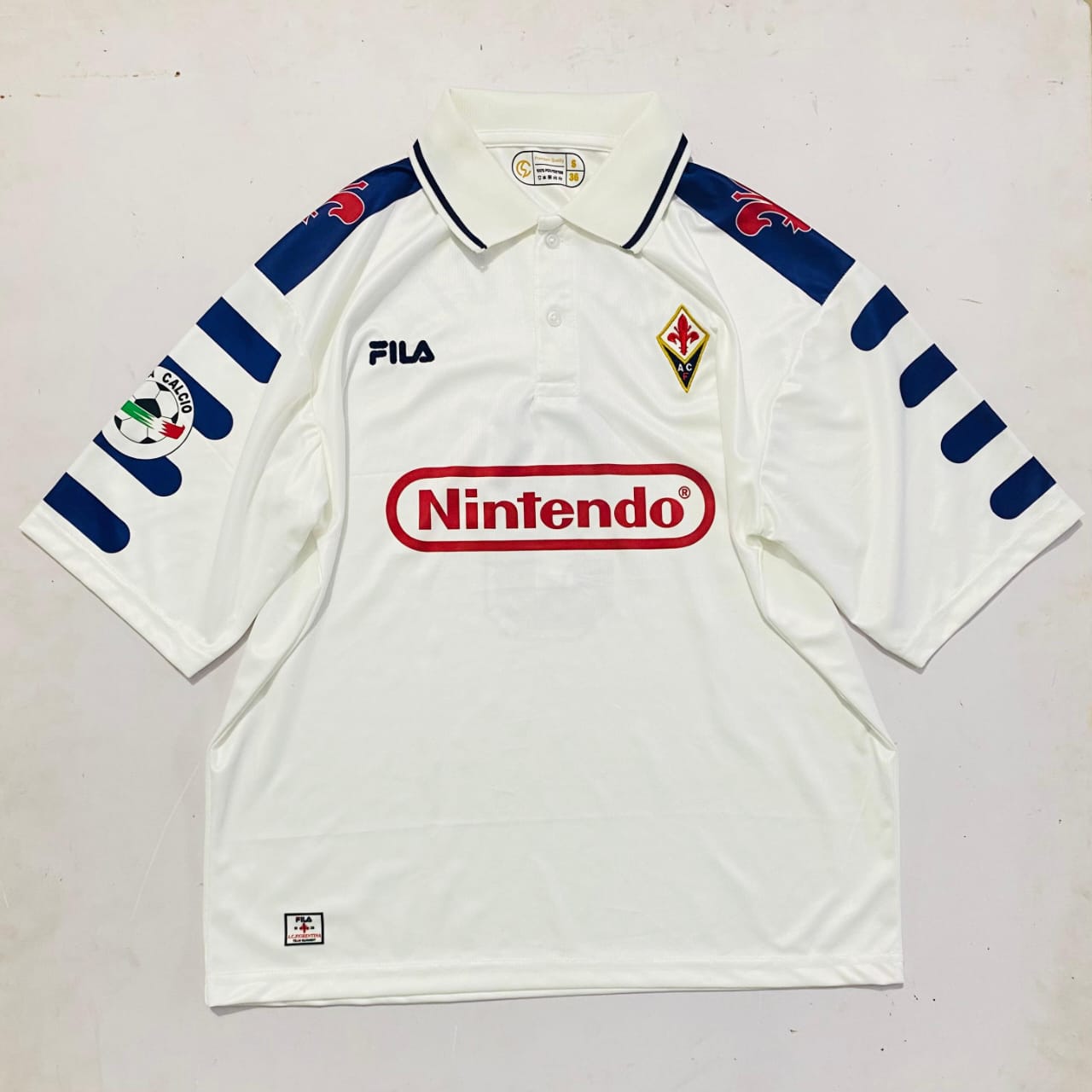 FLORENTINA 1998 - 1999 FIVE SLEEVE EMBROIDERY AWAY JERSEY BATISTUTA