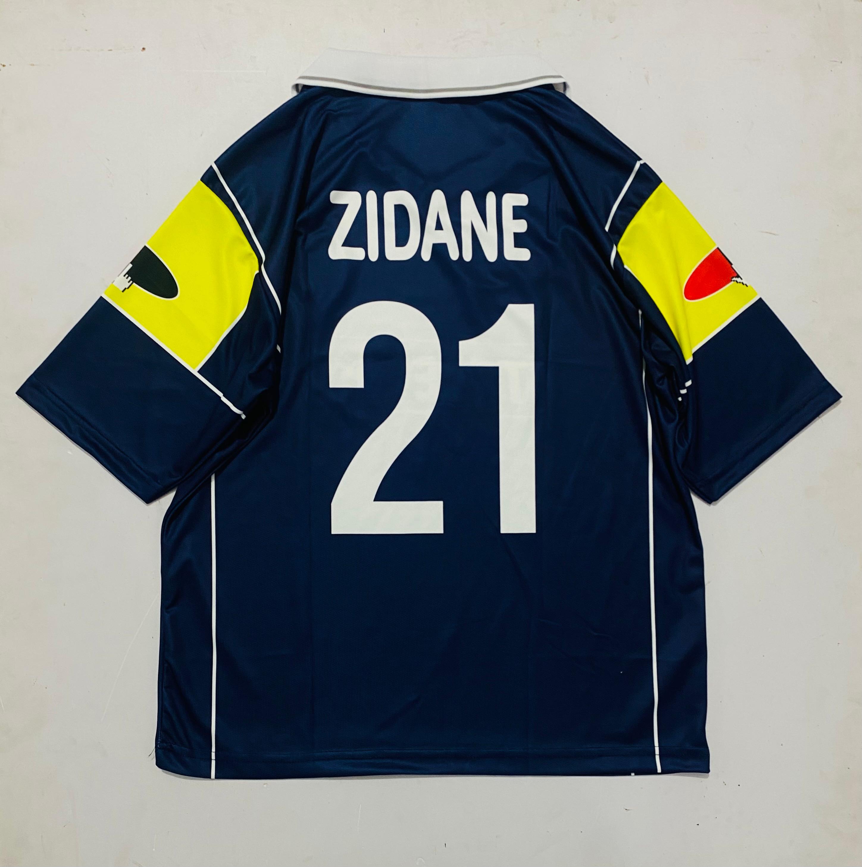 JUVENTUS 2000 - 2001 FIVE SLEEVE EMBROIDERY AWAY JERSEY ZIDANE