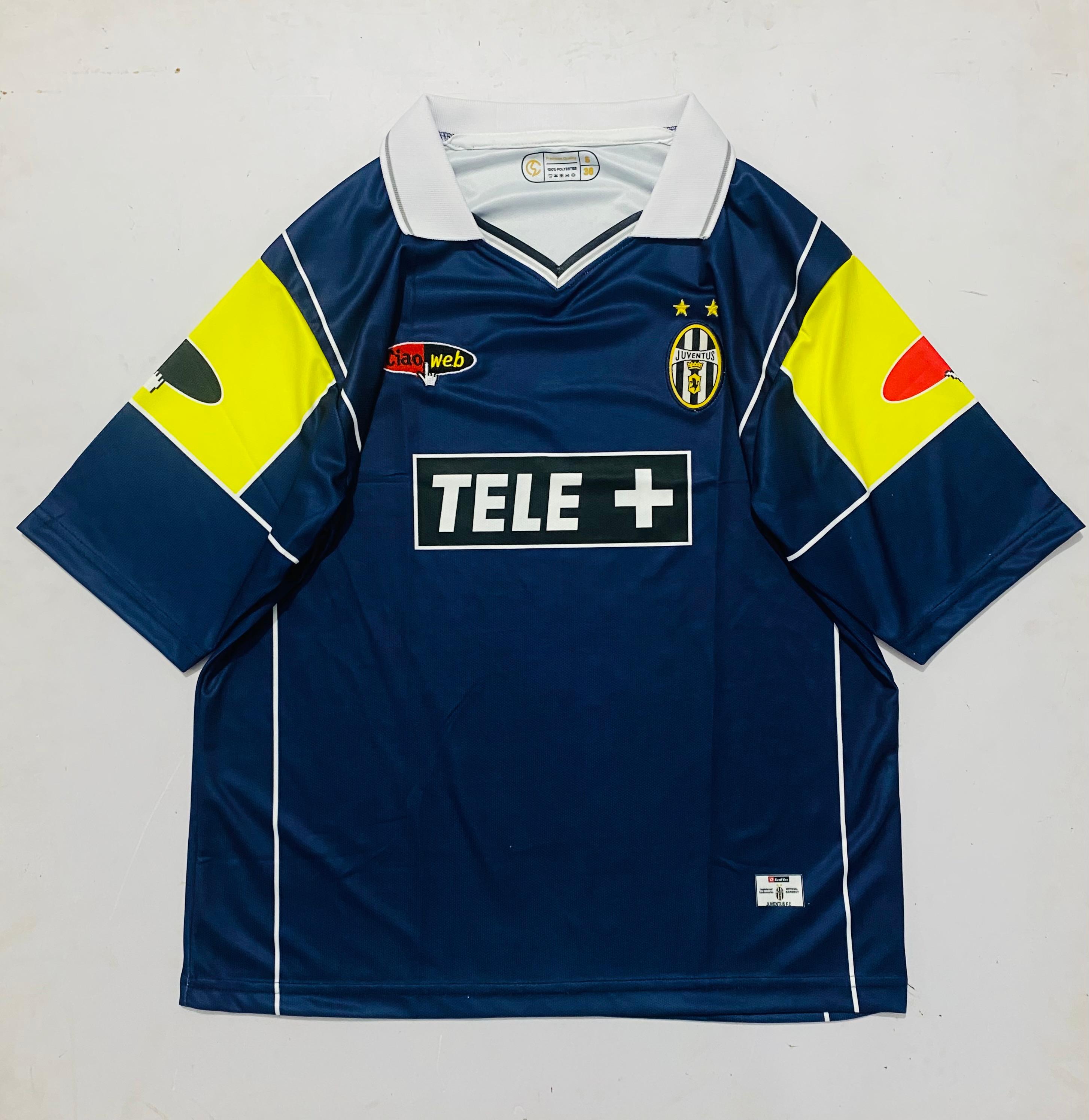 JUVENTUS 2000 - 2001 FIVE SLEEVE EMBROIDERY AWAY JERSEY ZIDANE