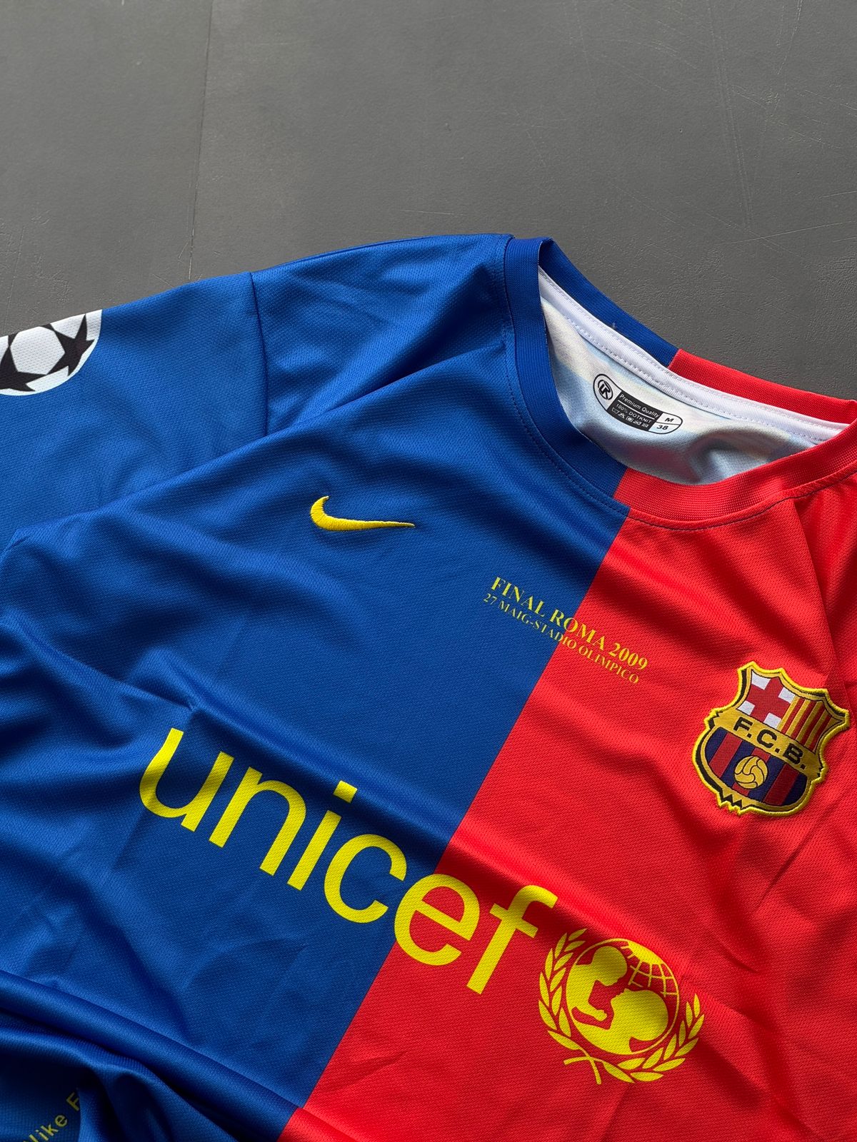 FC BARCELONA 2008 - 2009 HOME JERSEY PREMIUM EMBROIDERY MESSI