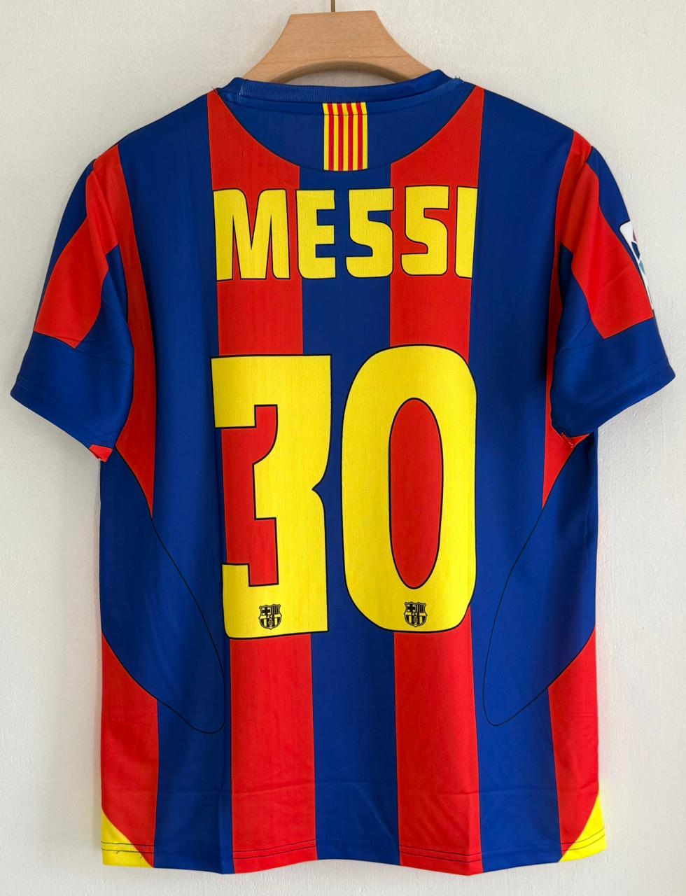 FC BARCELONA 2005 - 2006 HOME JERSEY EMBROIDERY MESSI