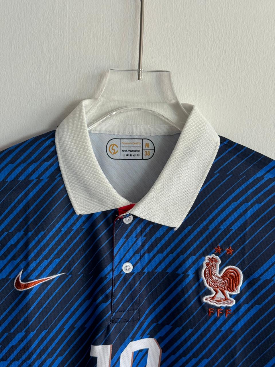 FRANCE 2026 HOME JERSEY COLLAR FULL SLEEVE EMBROIDERY MBAPPE