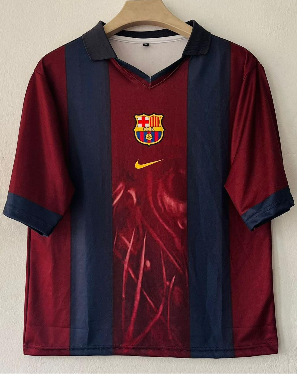 FC Barcelona x Travis Scott Five Sleeve Retro Jersey Embroidery