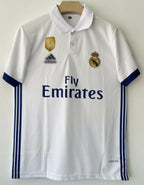 Real Madrid 2016/2017 Home Jersey Collar Embroidery Sergio Ramos