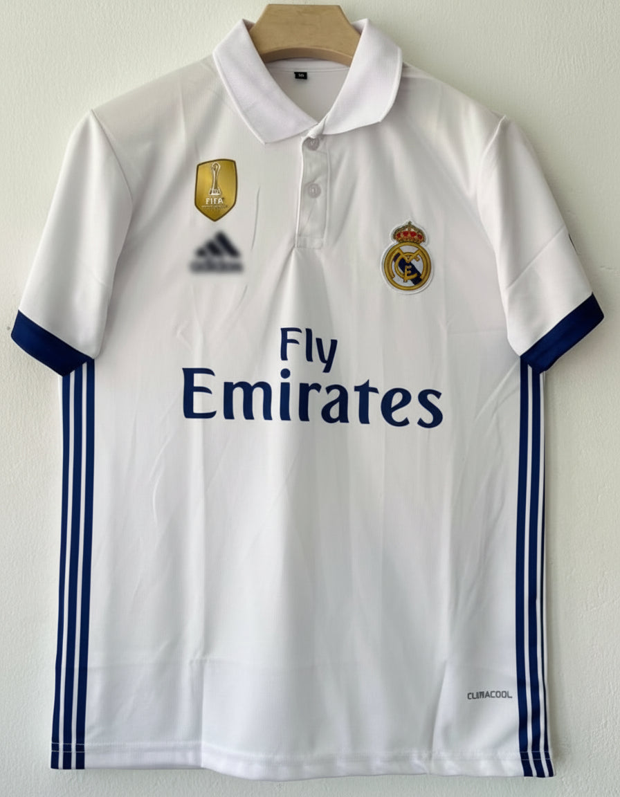 Real Madrid 2016/2017 Home Jersey Collar Embroidery Sergio Ramos