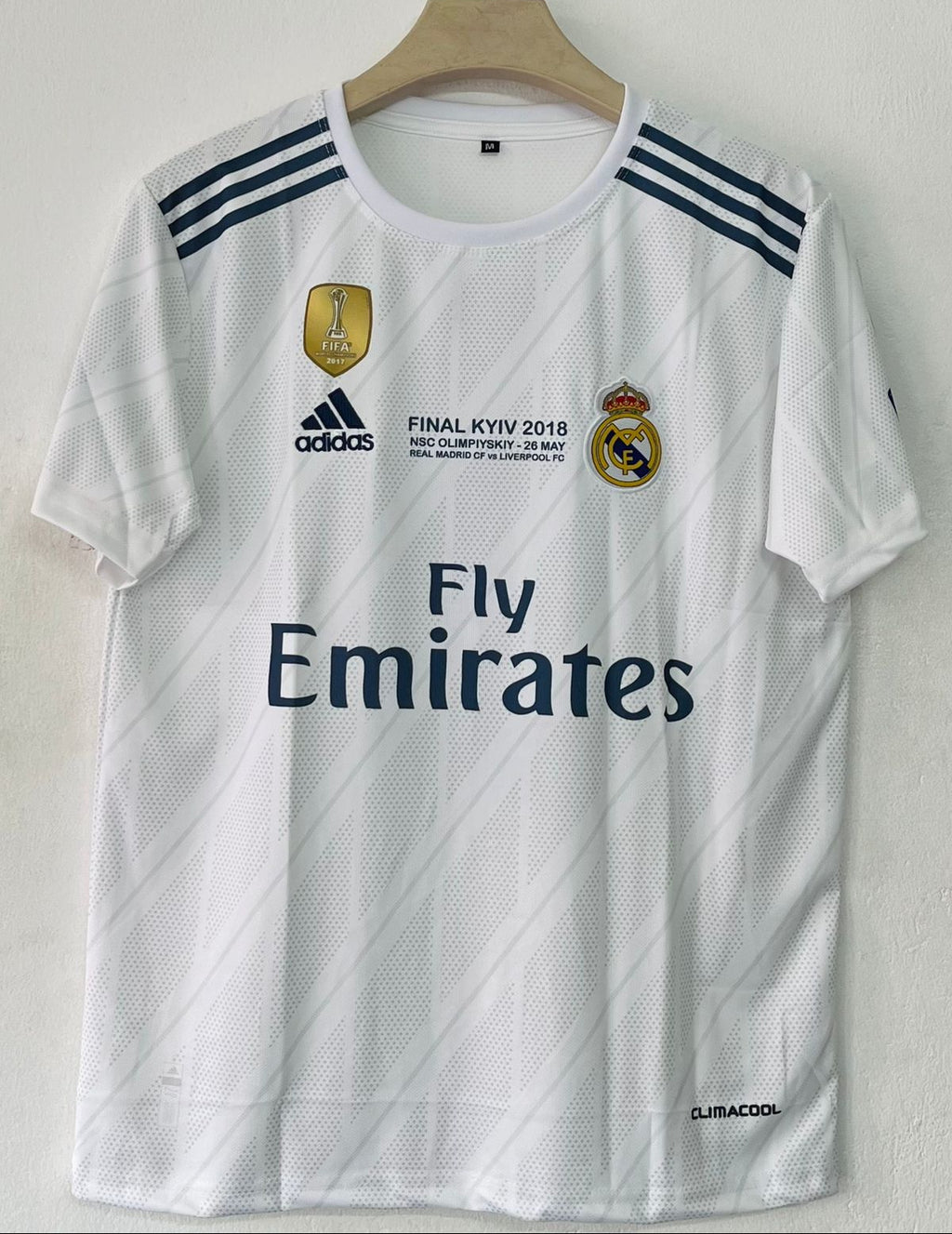Real Madrid 2018 UCL Retro Half Sleeve Jersey Embroidery - Ronaldo