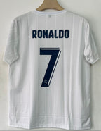 Real Madrid 2018 UCL Retro Half Sleeve Jersey Embroidery - Ronaldo