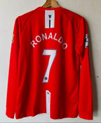 Manchester United 2007/2008 Full Sleeve Home Jersey