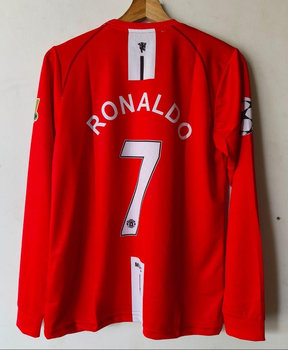 Manchester United 2007/2008 Full Sleeve Home Jersey