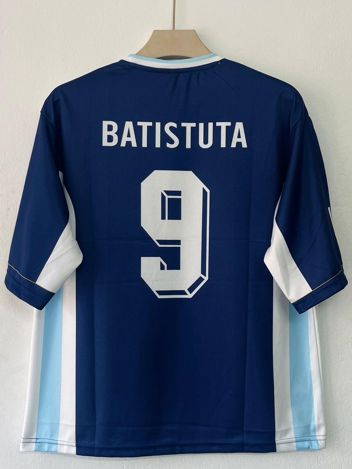 Argentina 1998 FIFA World Cup Five Sleeve Away Jersey Batistuta