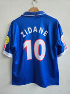 France 2000/2001 Five Sleeve Retro Home Jersey Zidane