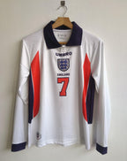 England 1998 Full Sleeve Home Jersey Embroidery