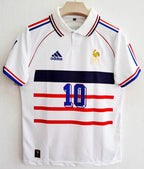 France 1998 Away Jersey Collar Embroidery - Zidane
