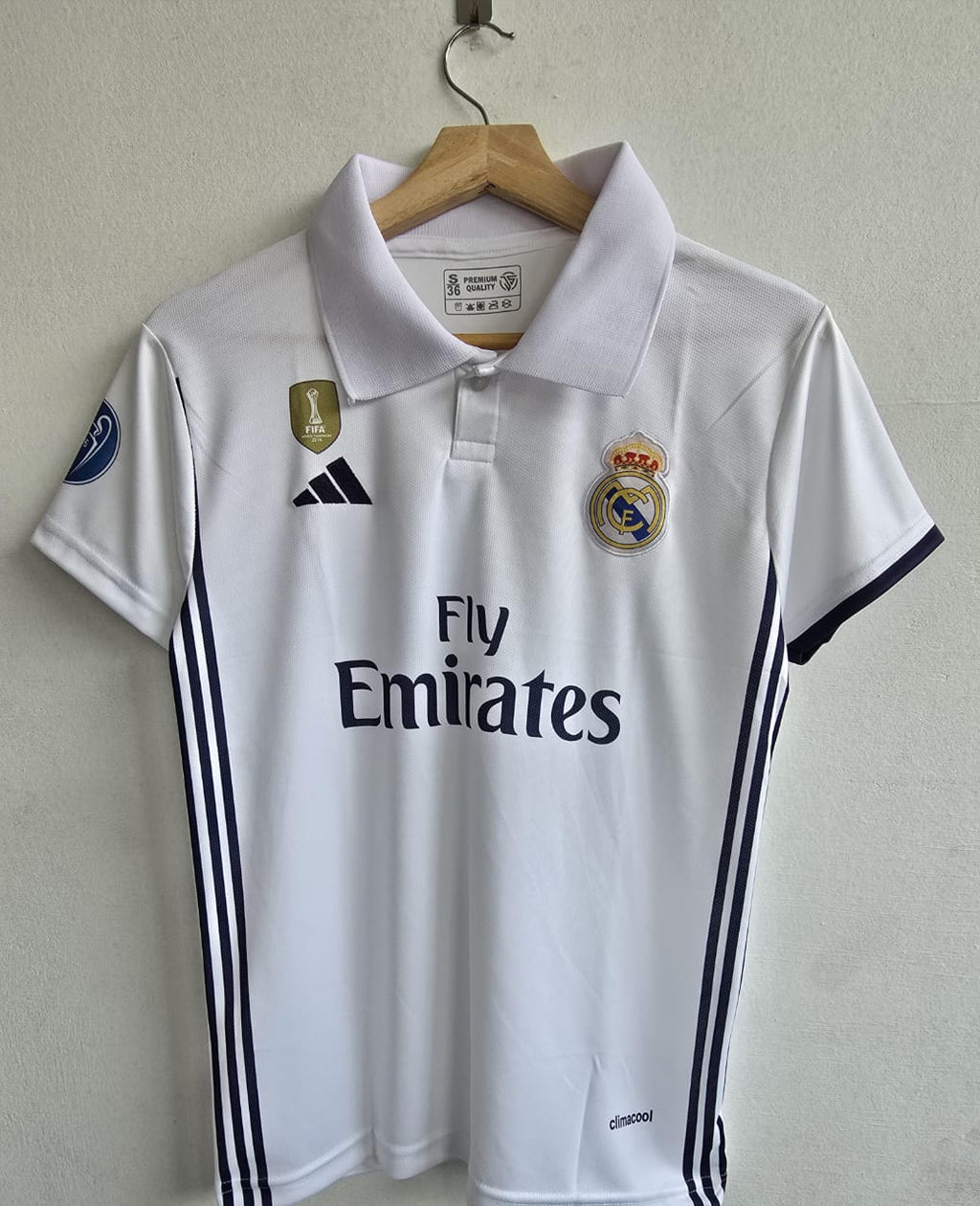 Real Madrid 2016/2017 Collar Home Jersey Embroidery Ronaldo