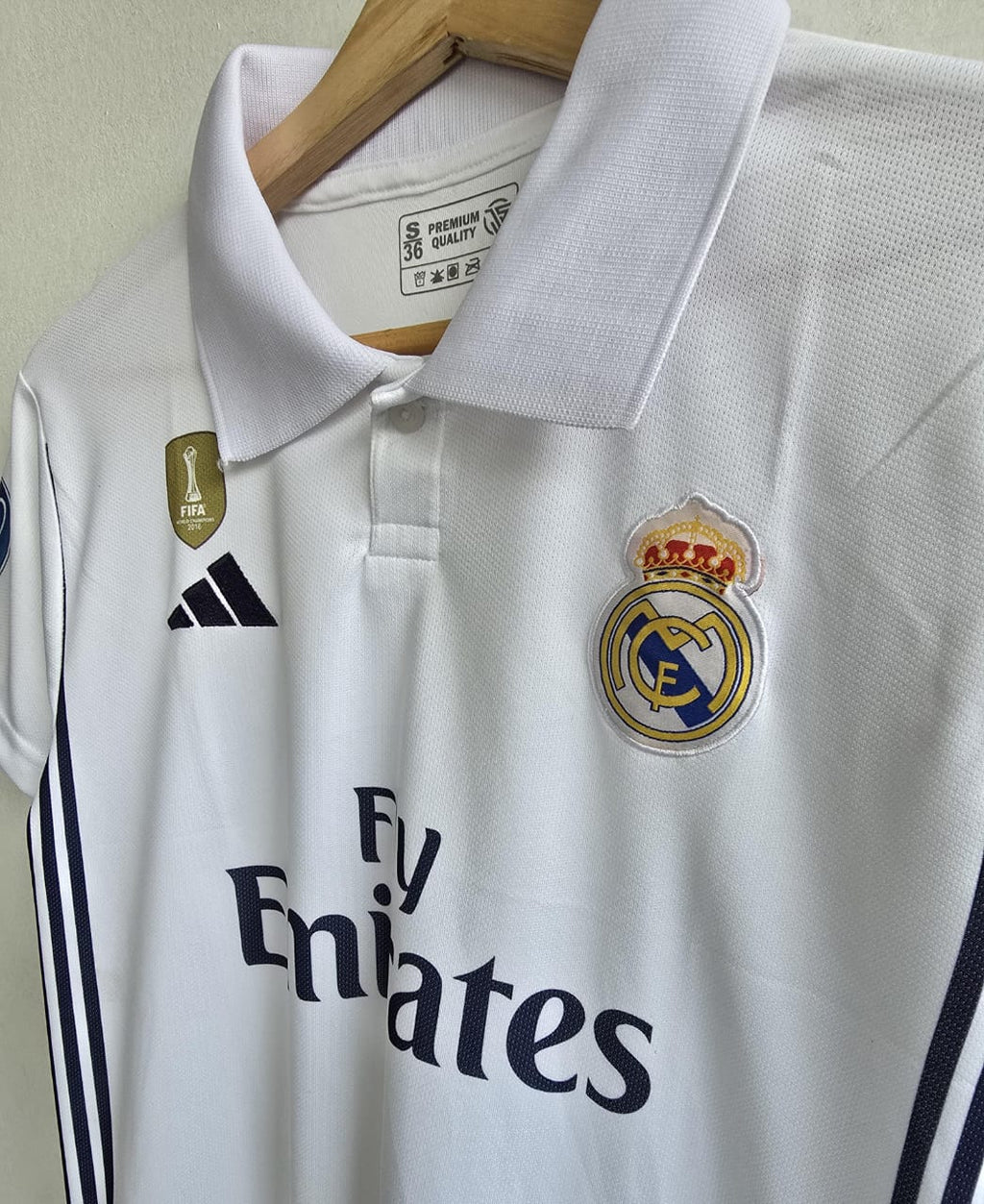 Real Madrid 2016/2017 Collar Home Jersey Embroidery Ronaldo