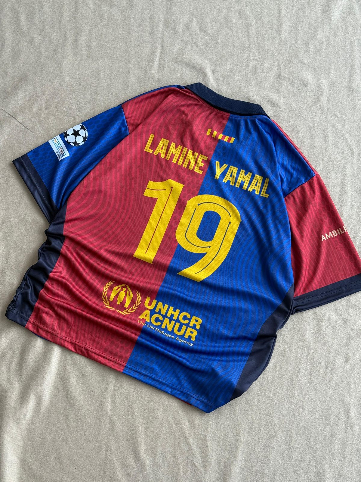 FC Barcelona x Travis Scott Collar Five Sleeve Embroidery Lamine Yamal