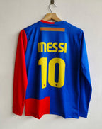 FC Barcelona 2008/2009 Full Sleeve Embroidery Home Jersey Messi