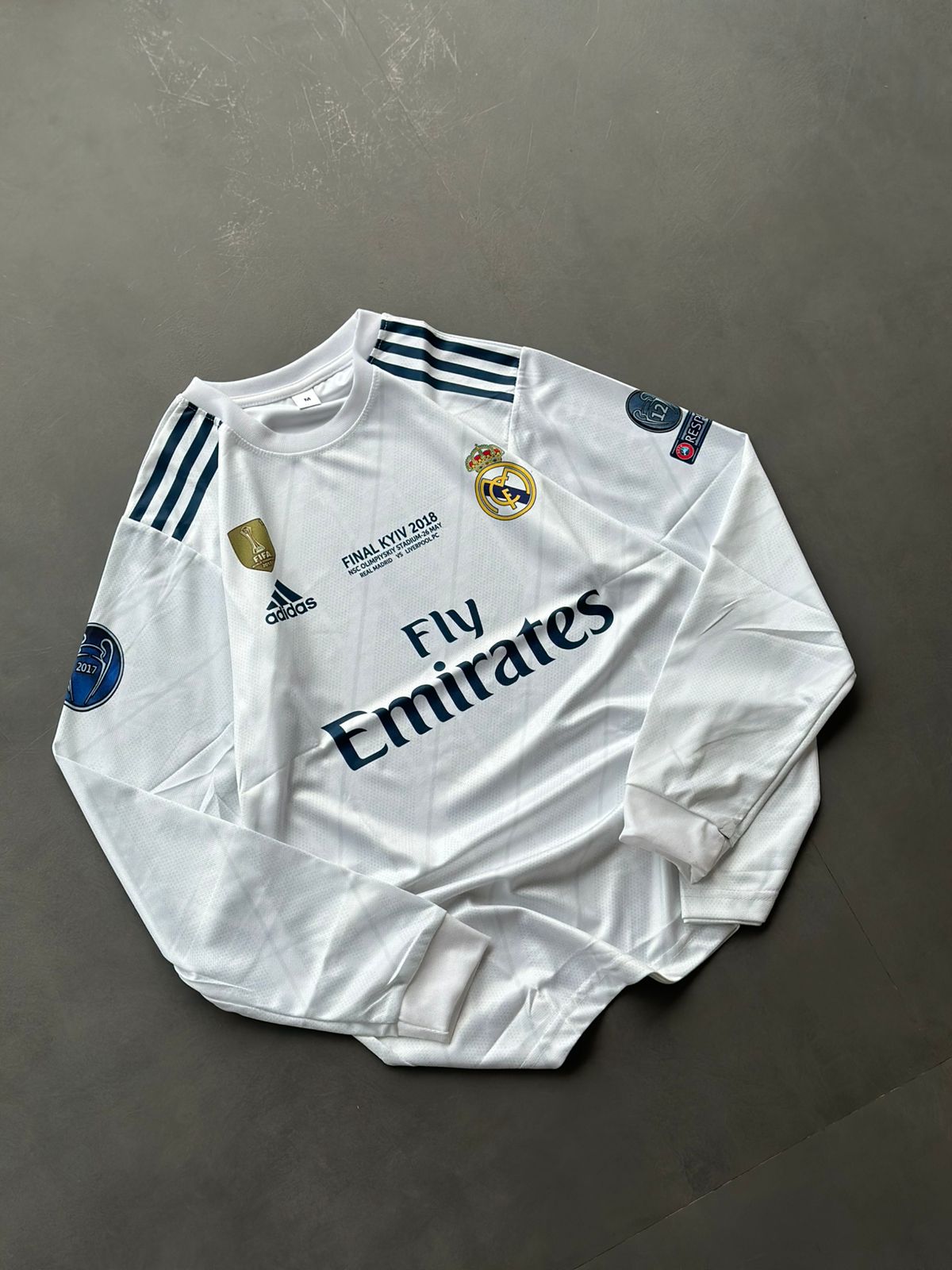 Real Madrid 2017/2018 Full Sleeve Home Jersey Ronaldo Sublimation