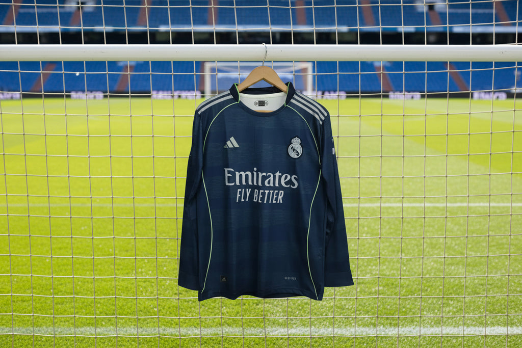 Real Madrid 2025/2026 Full Sleeve Embroidery Away Jersey