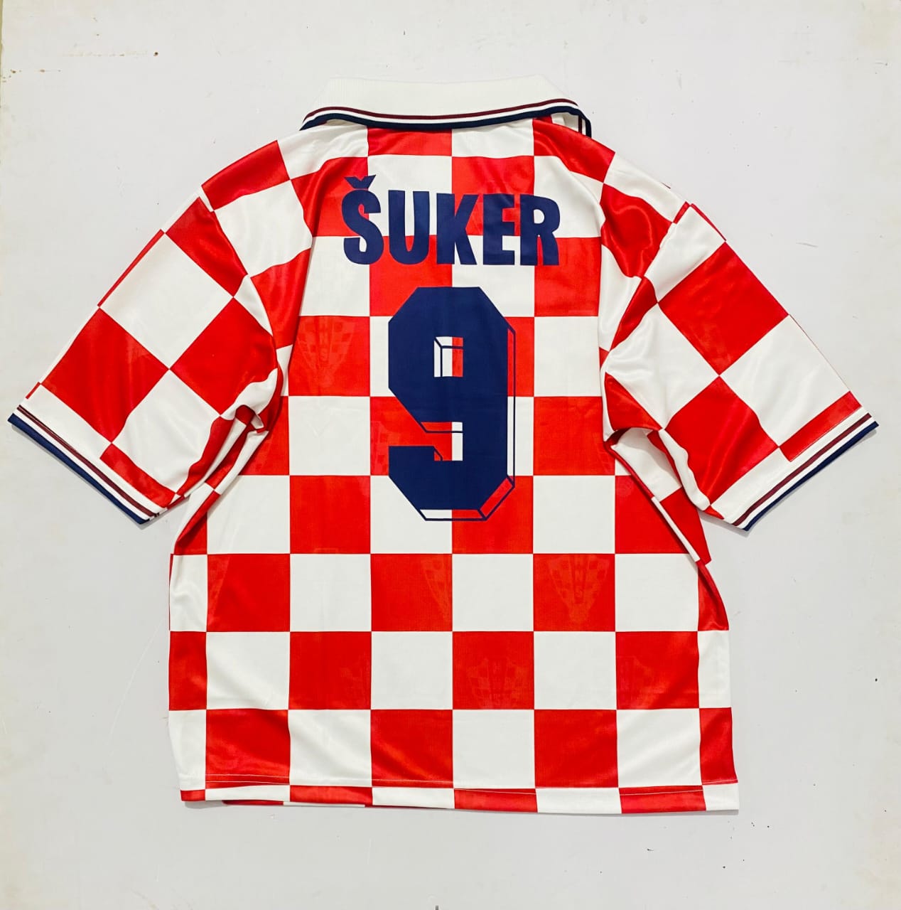 Croatia 1996/1998 Collar Five Sleeve Embroidery Home Jersey