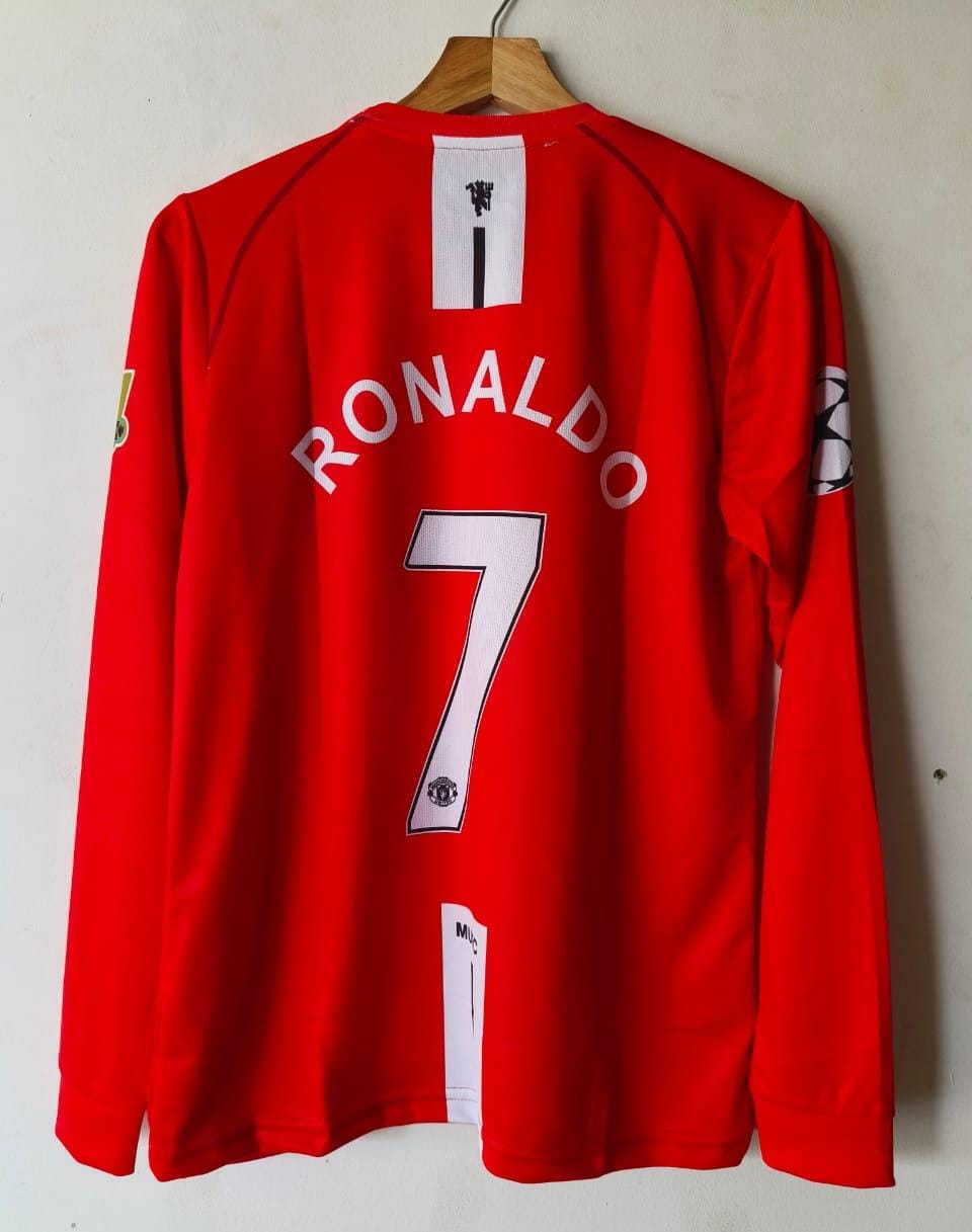 Manchester United 2007/2008 Full Sleeve Home Jersey