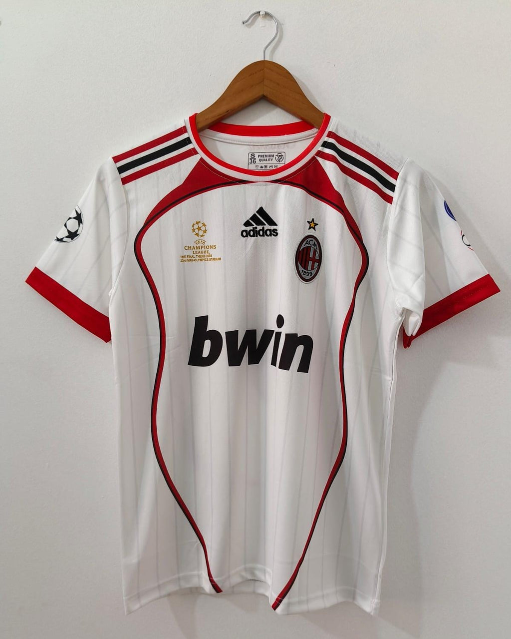 AC MILAN 2006 - 2007 AWAY JERSEY EMBROIDERY MALDINI