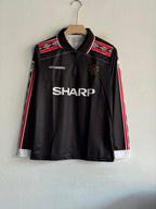 MANCHESTER UNITED 1998 - 1999 FULL SLEEVE ZIP EMBROIDERY AWAY JERSEY BECKHAM
