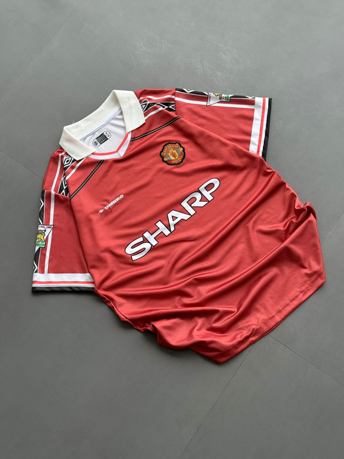MANCHESTER UNITED 1990 - 1992 HOME JERSEYS COLLAR PREMIUM EMBROIDERY BECKHAM