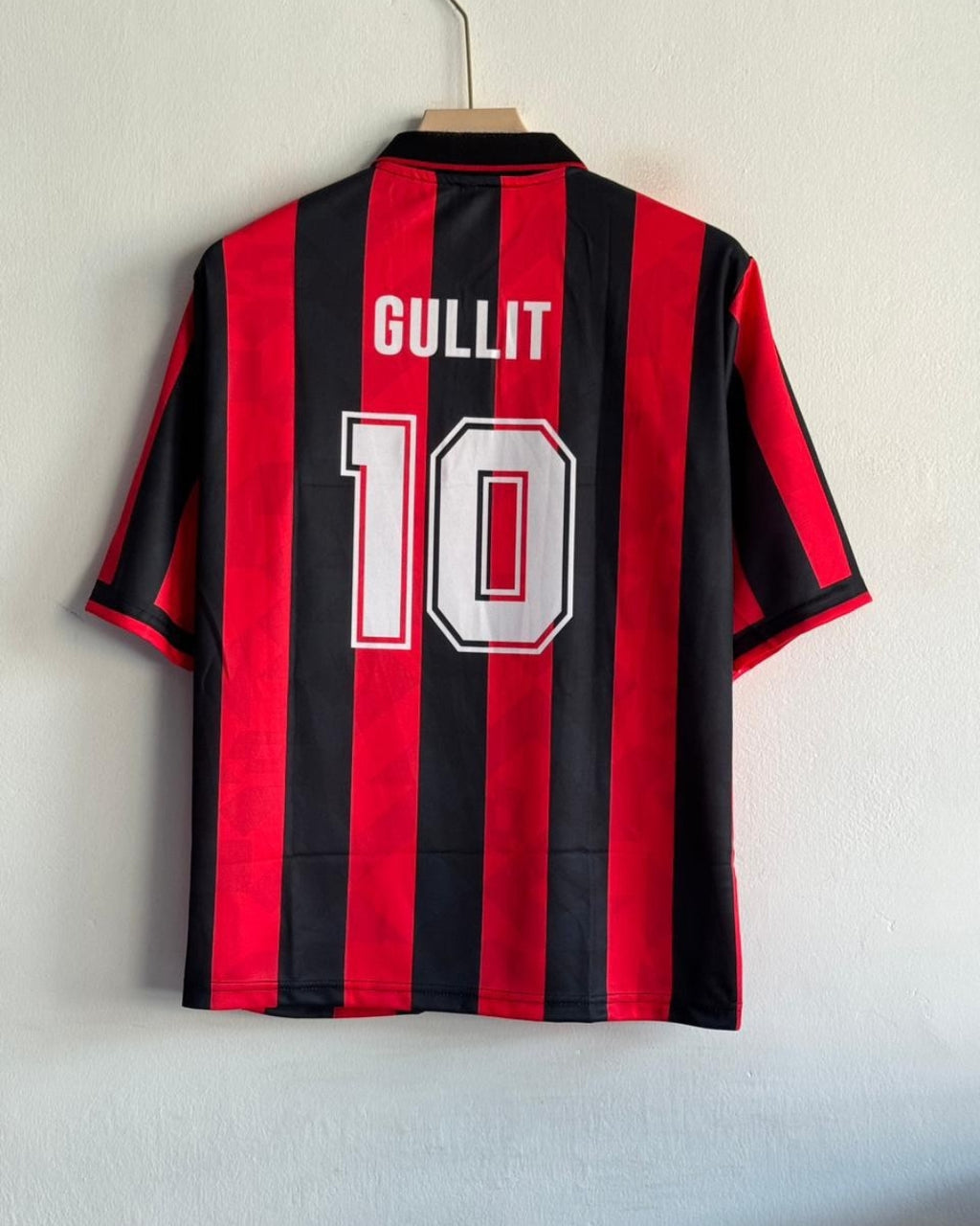 AC MILAN 1993-94 HOME KIT GULLIT FIVESLEEVE POLO