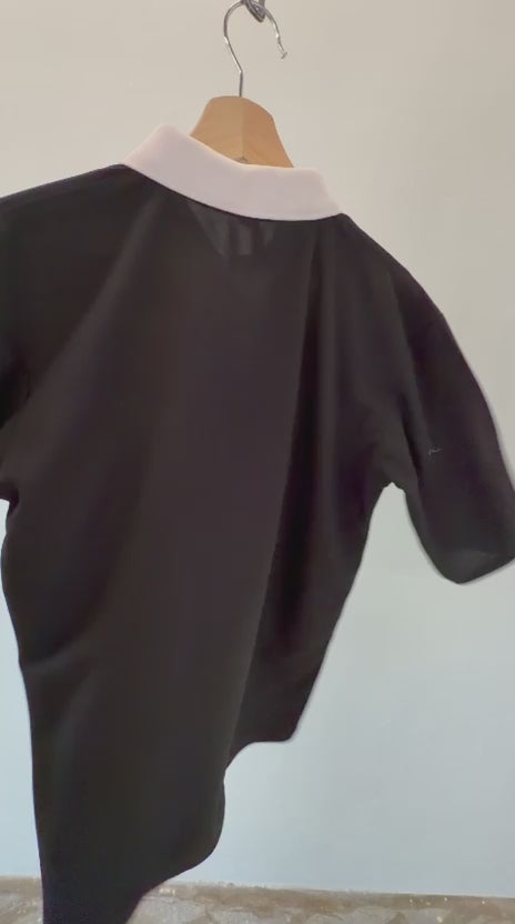 CASUAL STREET WEAR  T SHIRT COLLAR FIVE SLEEVE  EMBROIDERY