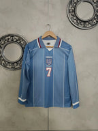 England 1998 Full Sleeve Away Kit Embroidery Beckham