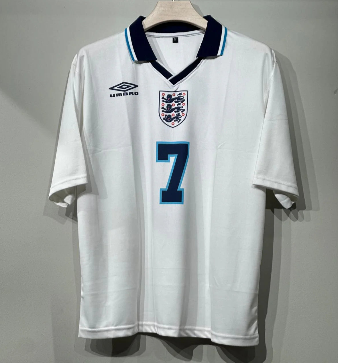 England 1996 Polo Five Sleeve Home Jersey