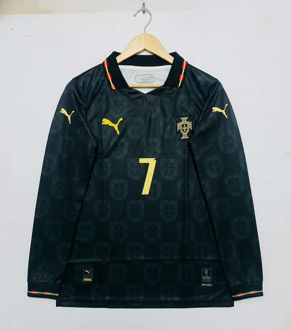 Portugal 2026 Full Sleeve Away Jersey Embroidery Ronaldo