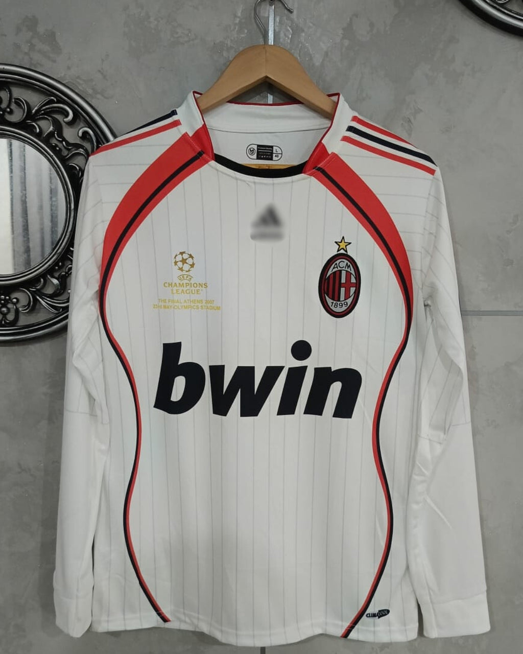 AC Milan 2006/2007 Full Sleeve Away Jersey Embroidery