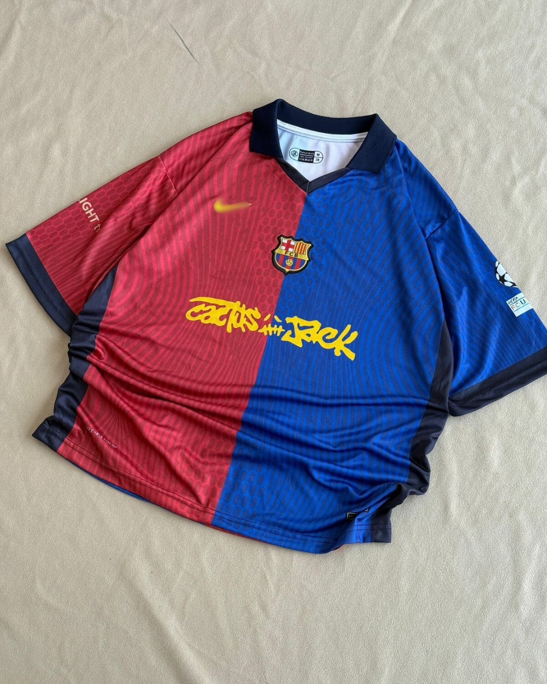 FC Barcelona x Travis Scott Collar Five Sleeve Embroidery Lamine Yamal